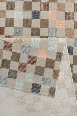 Teppich Beige Bunt Kurzflor