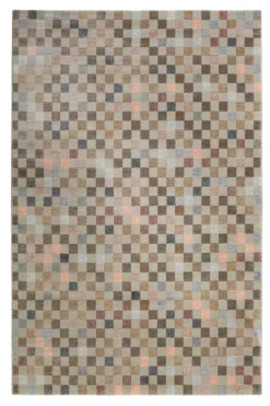 Teppich Beige Bunt Kurzflor