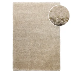 Teppich Beige Hochflor sehr kuschelig & flauschig