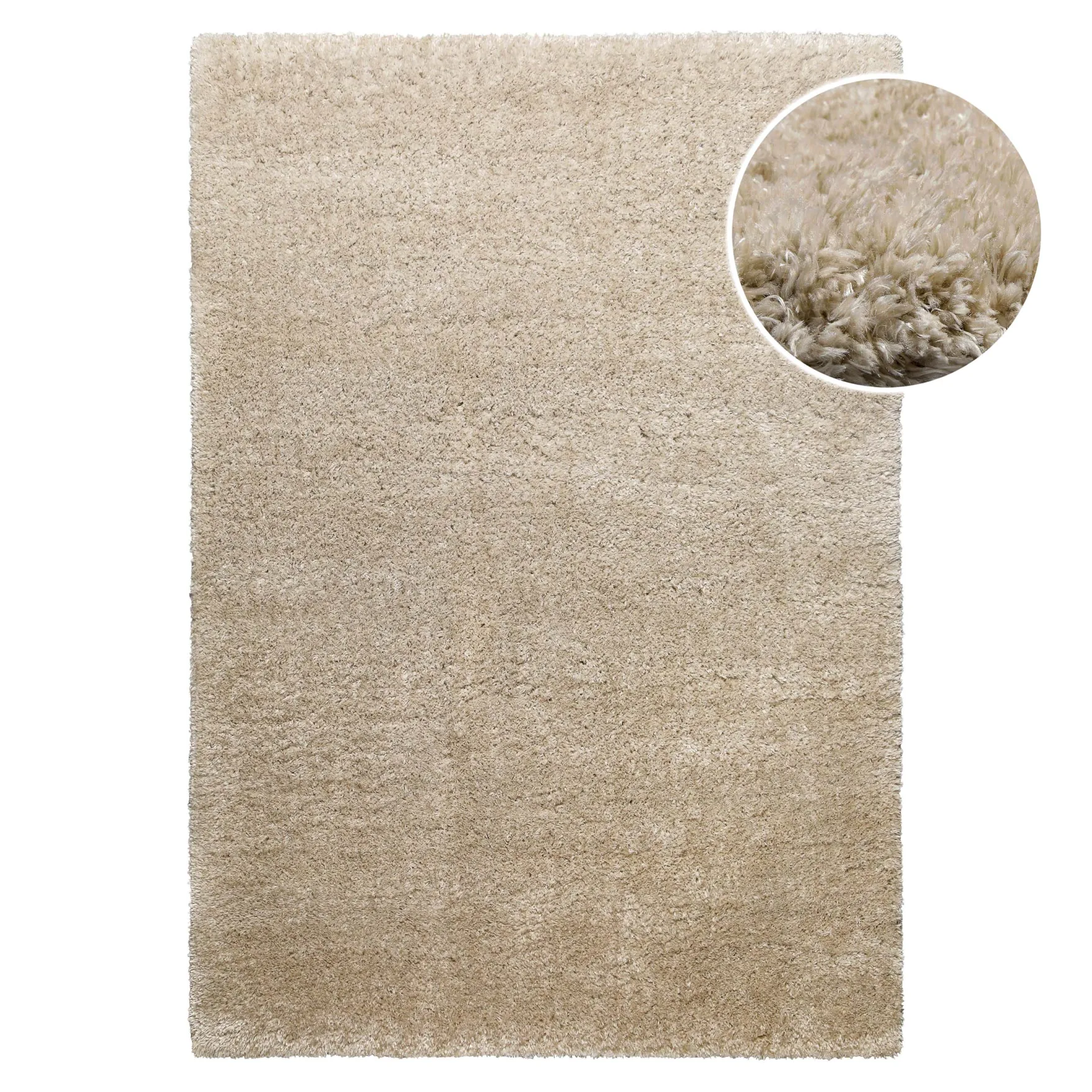 Teppich Beige Hochflor sehr kuschelig & flauschig "Parma" Homie Living