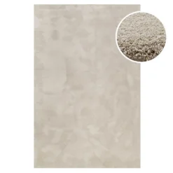 Teppich Beige Hochflor