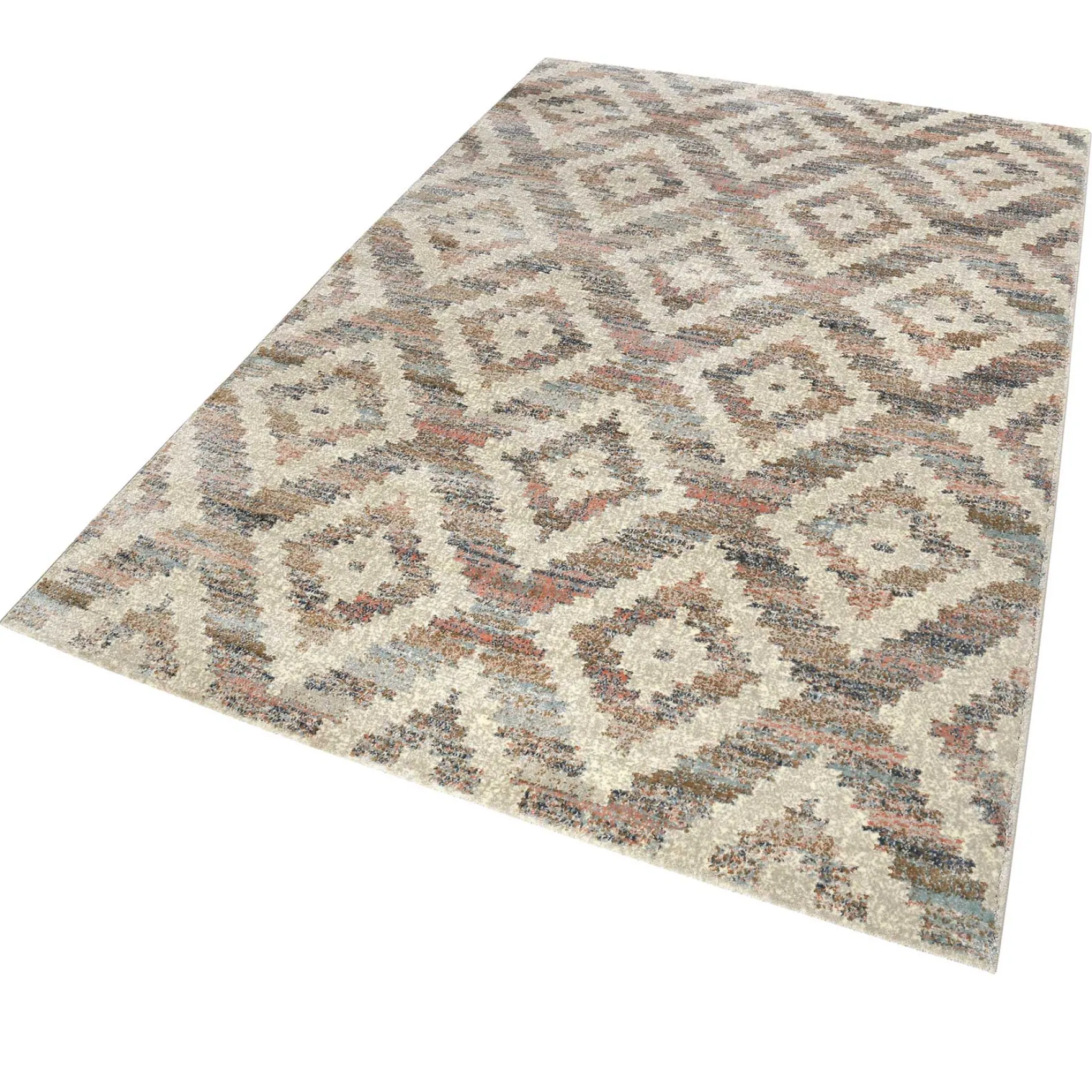 Teppich Beige Rosa Blau Kurzflor "Passion 2.0" WECONhome