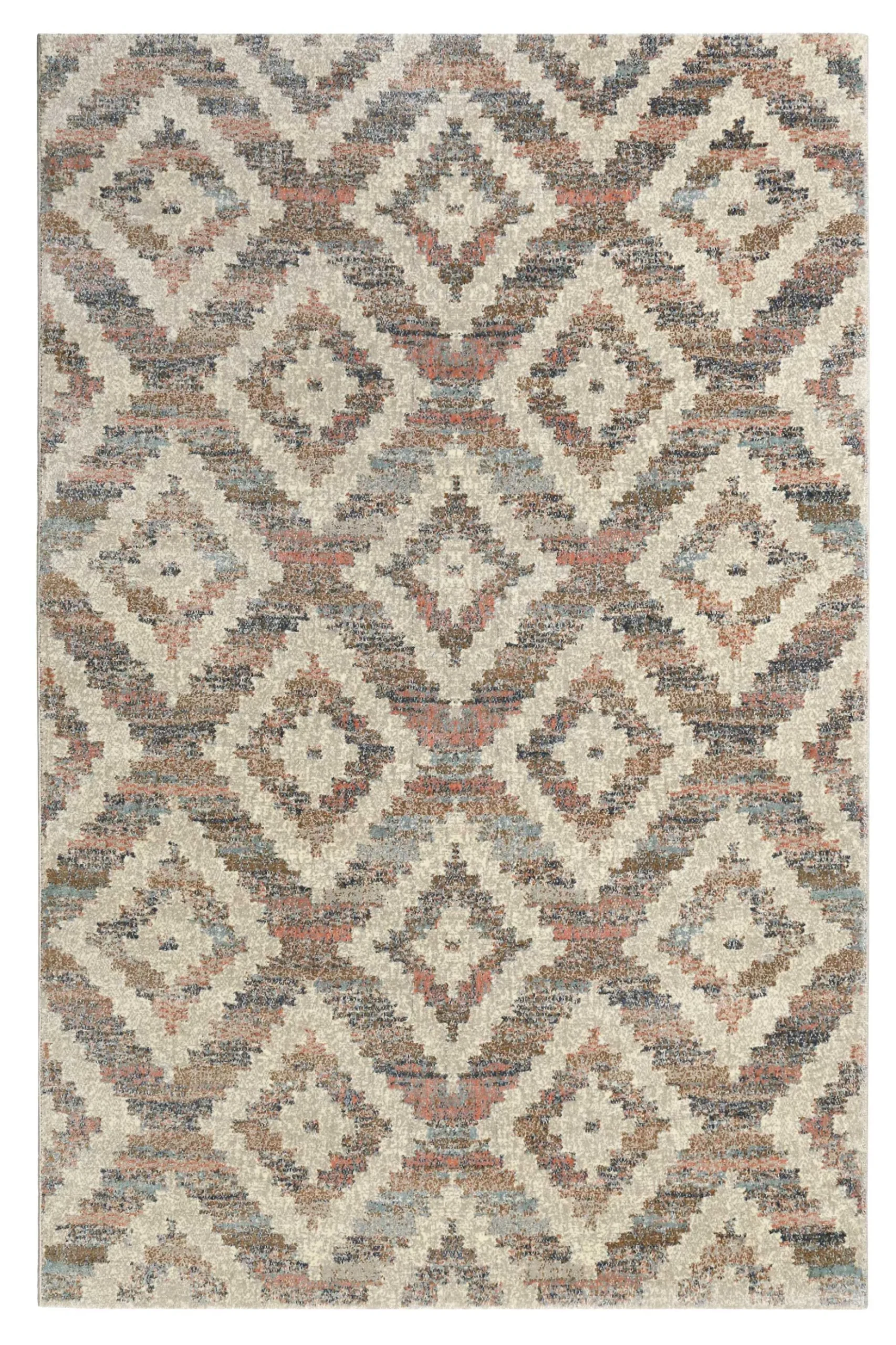 Teppich Beige Rosa Blau Kurzflor "Passion 2.0" WECONhome