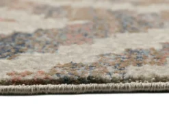 Teppich Beige Rosa Blau Kurzflor
