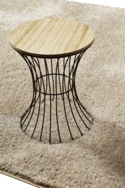 Teppich Beige Sand Hochflor