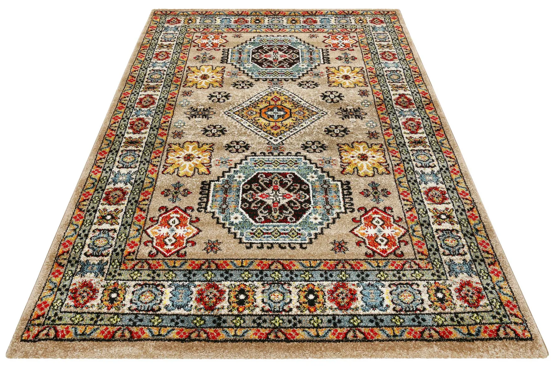 Teppich Beige Sand Kurzflor "Majorelle" WECONhome