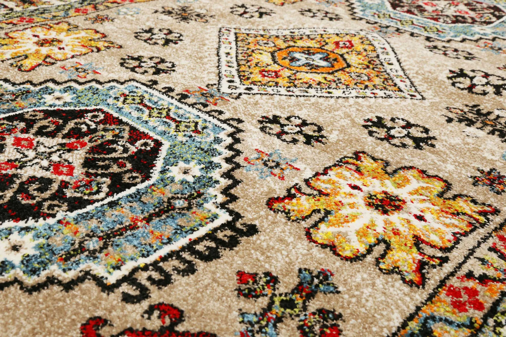 Teppich Beige Sand Kurzflor "Majorelle" WECONhome