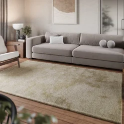 Teppich Beige Sand meliert Hochflor "Pisa" Homie Living