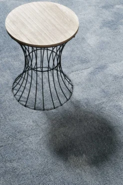 Teppich Blau Grau Hochflor "Sienna" Homie Living