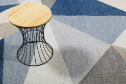 Teppich Blau Kurzflor 