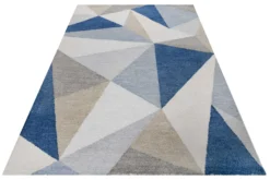 Teppich Blau Kurzflor 