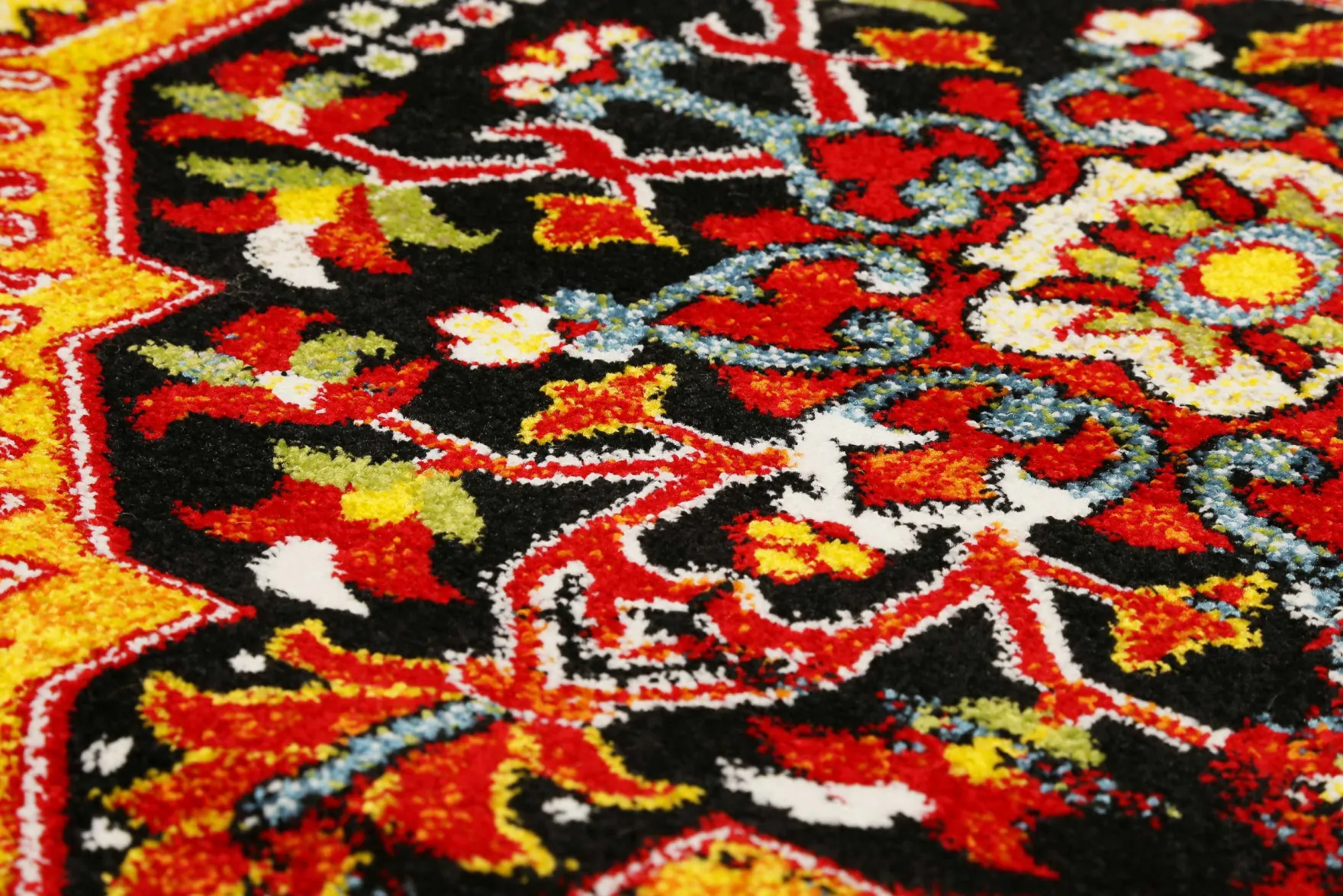 Teppich Blau Rot Kurzflor "Heritage" WECONhome