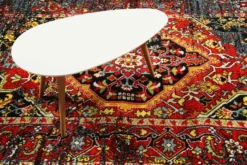 Teppich Blau Rot Kurzflor