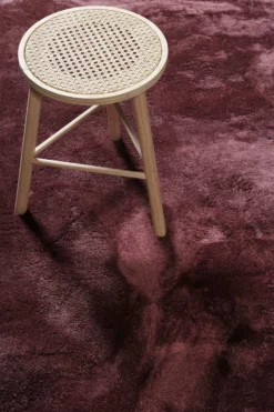 Teppich Bordeaux Hochflor 