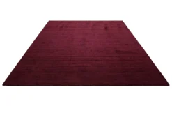 Teppich Bordeaux Rot Kurzflor 