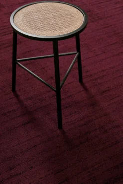 Teppich Bordeaux Rot Kurzflor 