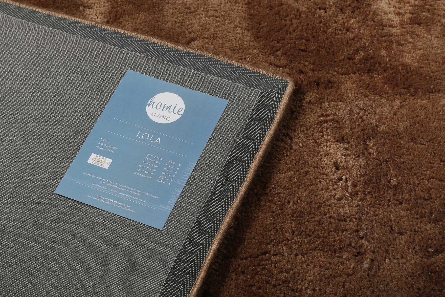 Teppich Braun Hochflor B-Ware "Lulu" Homie Living