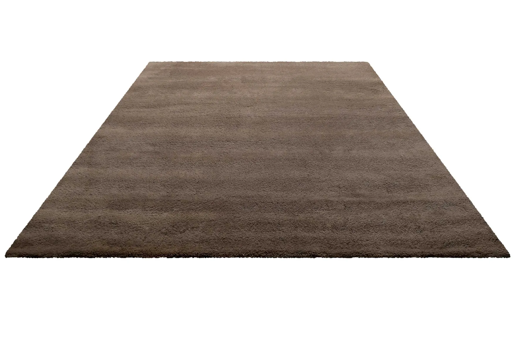 Teppich Braun Kurzflor aus Wolle "Campino" Homie Living