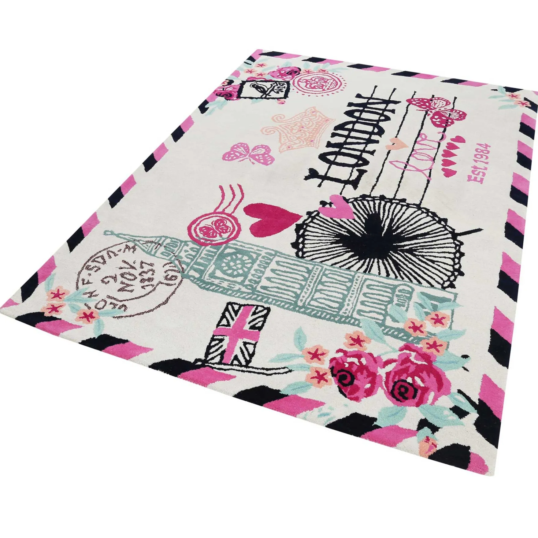 Teppich Bunt aus Wolle "Metropolis" Accessorize