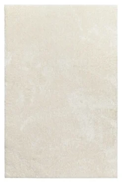 Teppich Creme Weiß Hochflor 