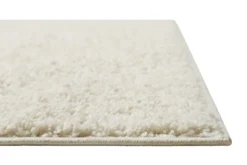 Teppich Creme Weiß Hochflor 