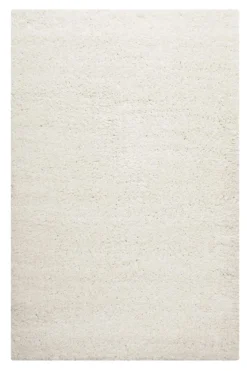 Teppich Creme Weiß Hochflor