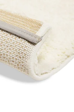 Teppich Creme Weiß Kurzflor