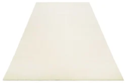 Teppich Creme Weiß Kurzflor