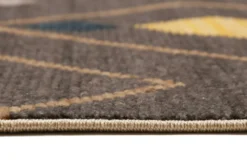 Teppich Dunkelgrau Bunt Kurzflor B-Ware 