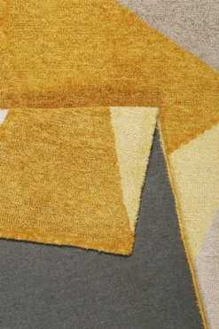 Teppich Gelb Gold Kurzflor 