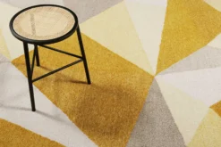 Teppich Gelb Gold Kurzflor 