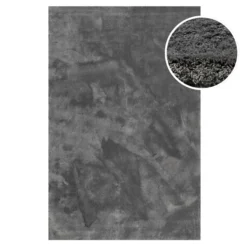 Teppich Grau Anthrazit Hochflor "Vanessa" WECONhome Basics