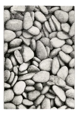Teppich Grau Anthrazit Kurzflor "Stony Island" WECONhome