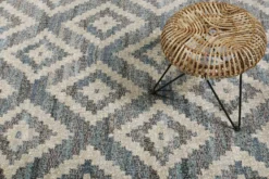Teppich Grau Blau Beige Kurzflor "Passion 2.0" WECONhome