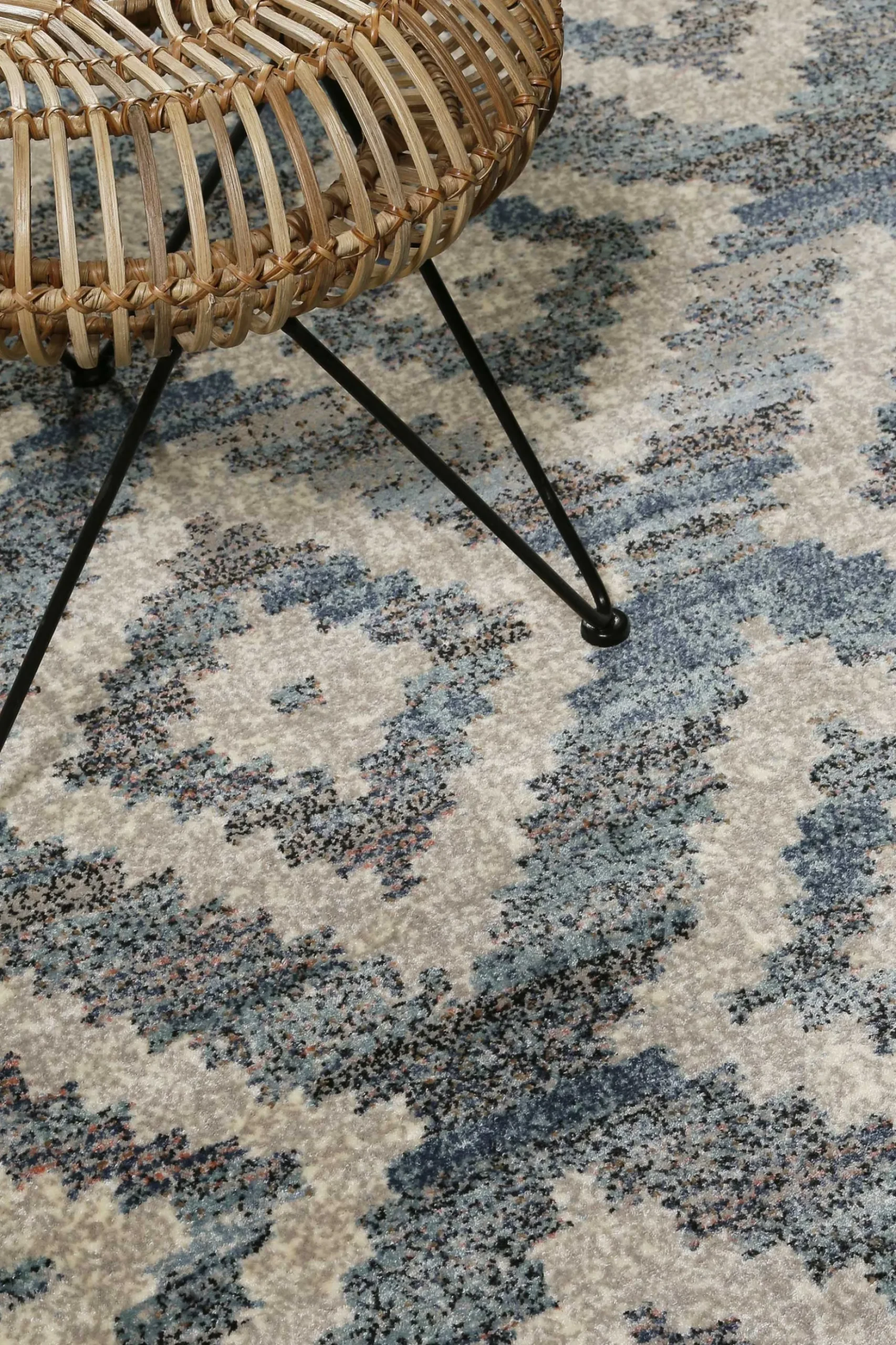 Teppich Grau Blau Beige Kurzflor "Passion 2.0" WECONhome
