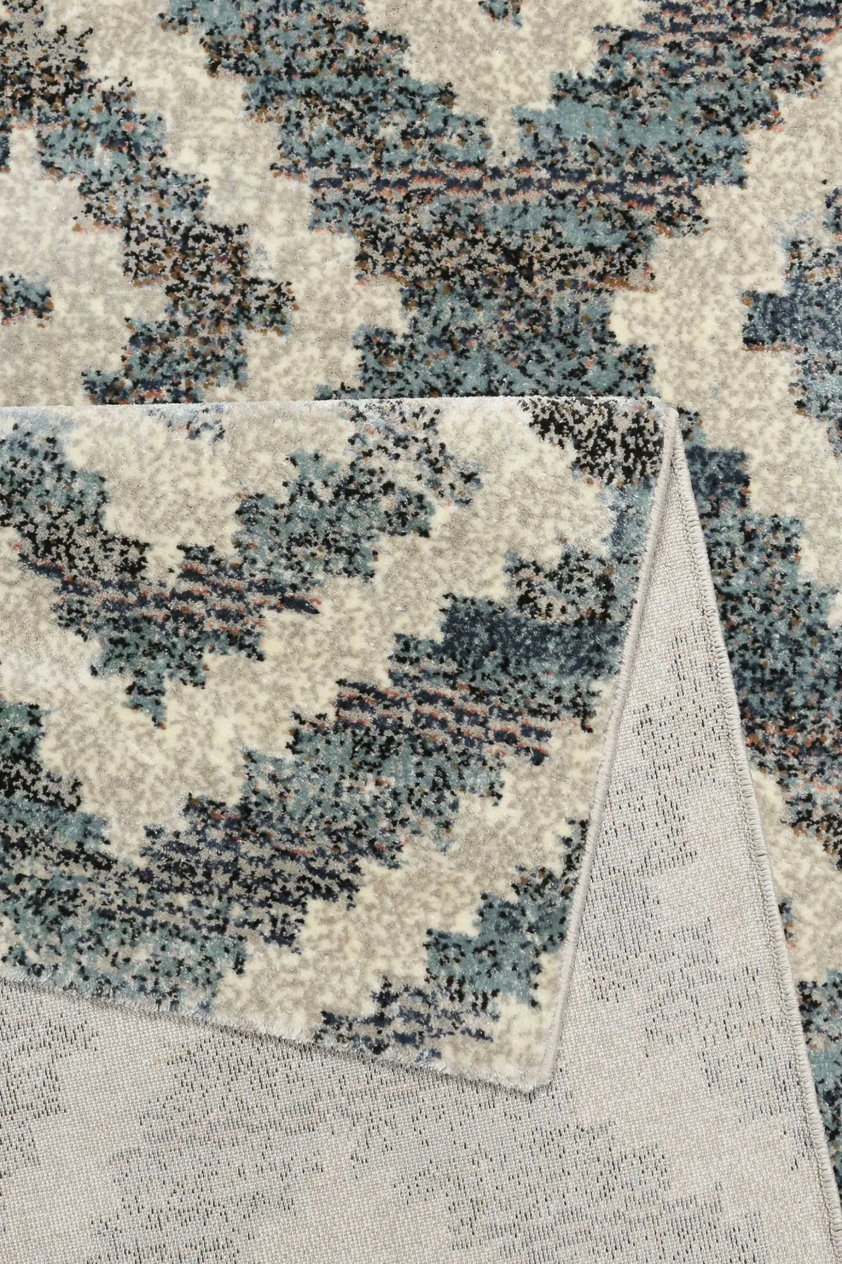 Teppich Grau Blau Beige Kurzflor "Passion 2.0" WECONhome