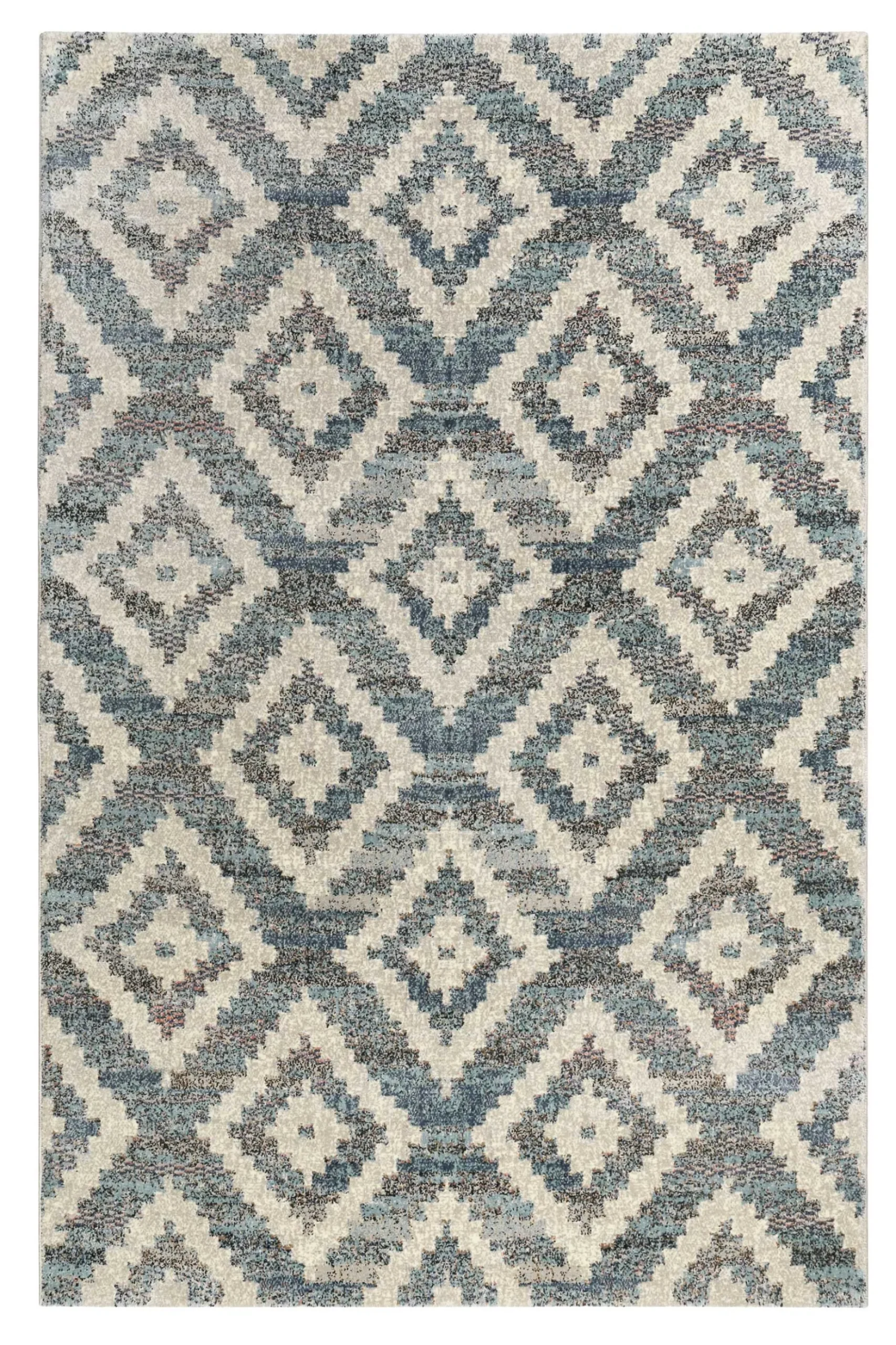 Teppich Grau Blau Beige Kurzflor "Passion 2.0" WECONhome