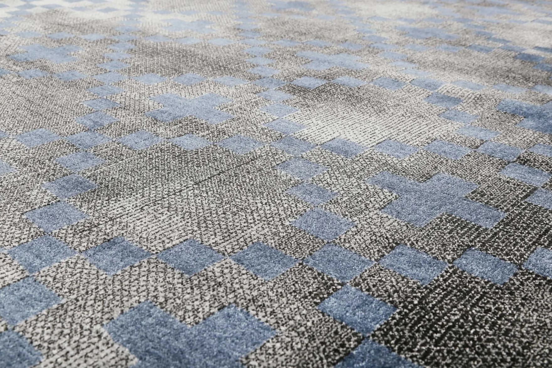 Teppich Grau Blau Kurzflor "Pleasure 2.0" WECONhome