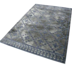 Teppich Grau Blau Kurzflor "Pleasure 2.0" WECONhome