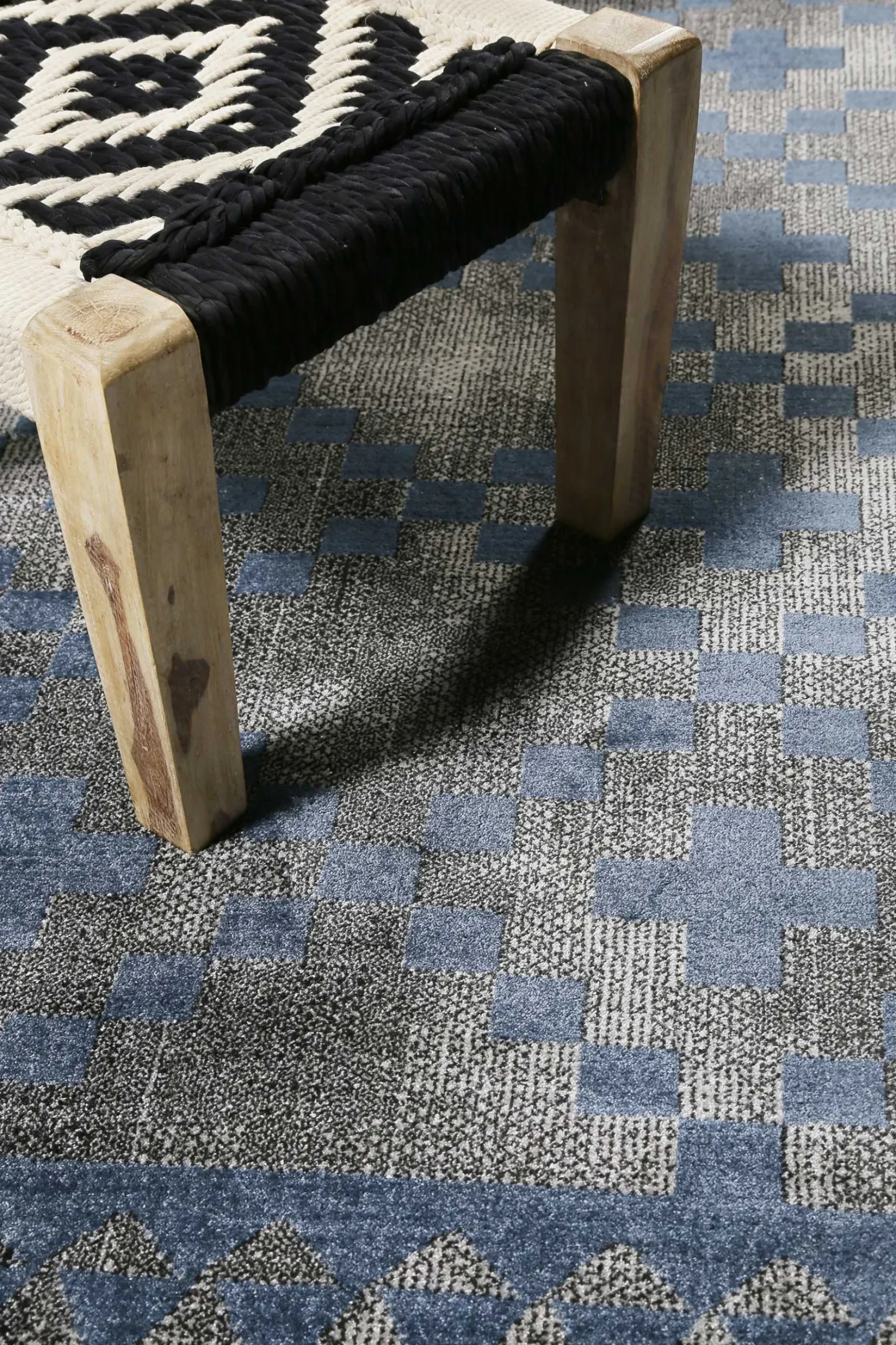 Teppich Grau Blau Kurzflor "Pleasure 2.0" WECONhome