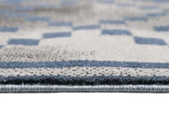 Teppich Grau Blau Kurzflor