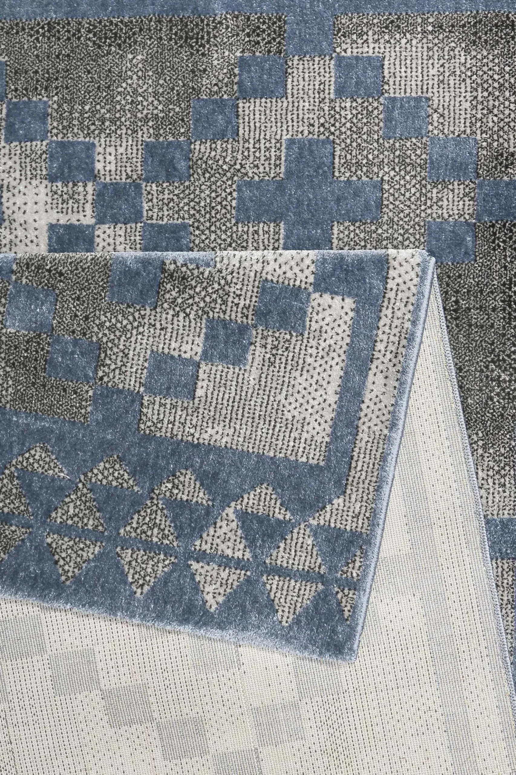 Teppich Grau Blau Kurzflor "Pleasure 2.0" WECONhome