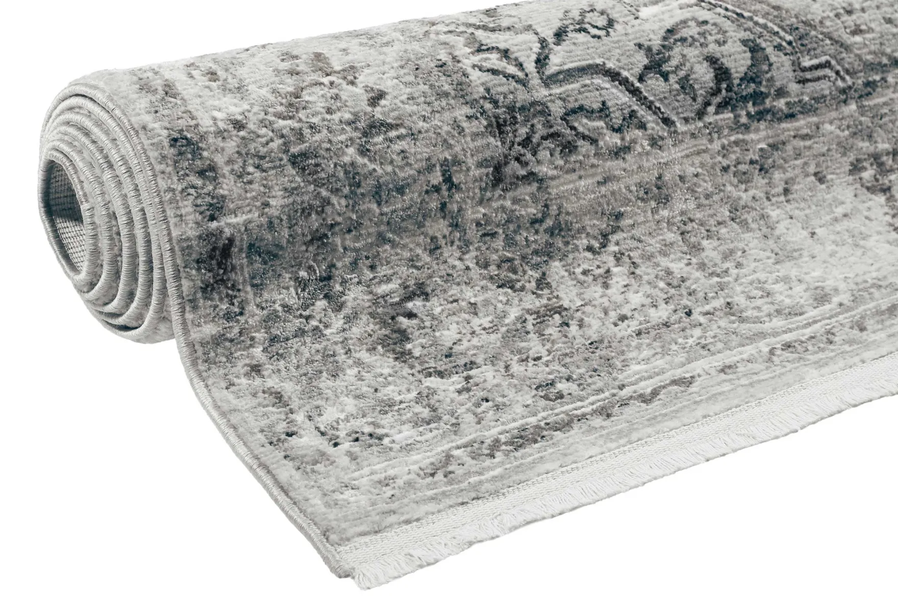 Teppich Grau Blau Vintage Kurzflor "SoHo Touch" WECONhome