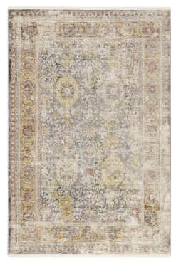 Teppich Grau Gelb Vintage Kurzflor "SoHo Fashion" WECONhome