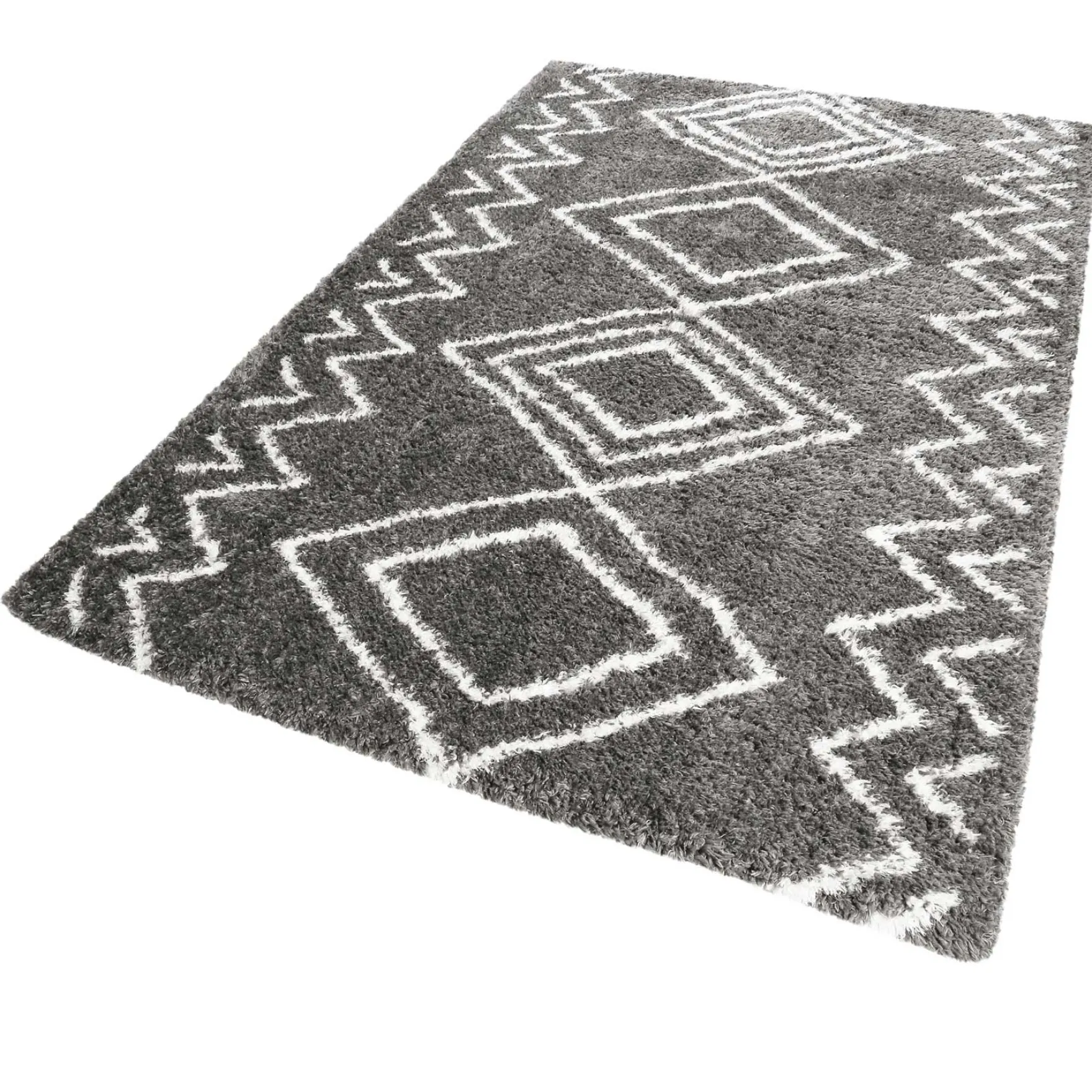 Teppich Grau Hochflor "Boho&Scandic Yagour" WECONhome