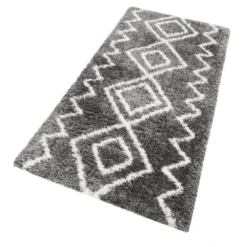 Teppich Grau Hochflor