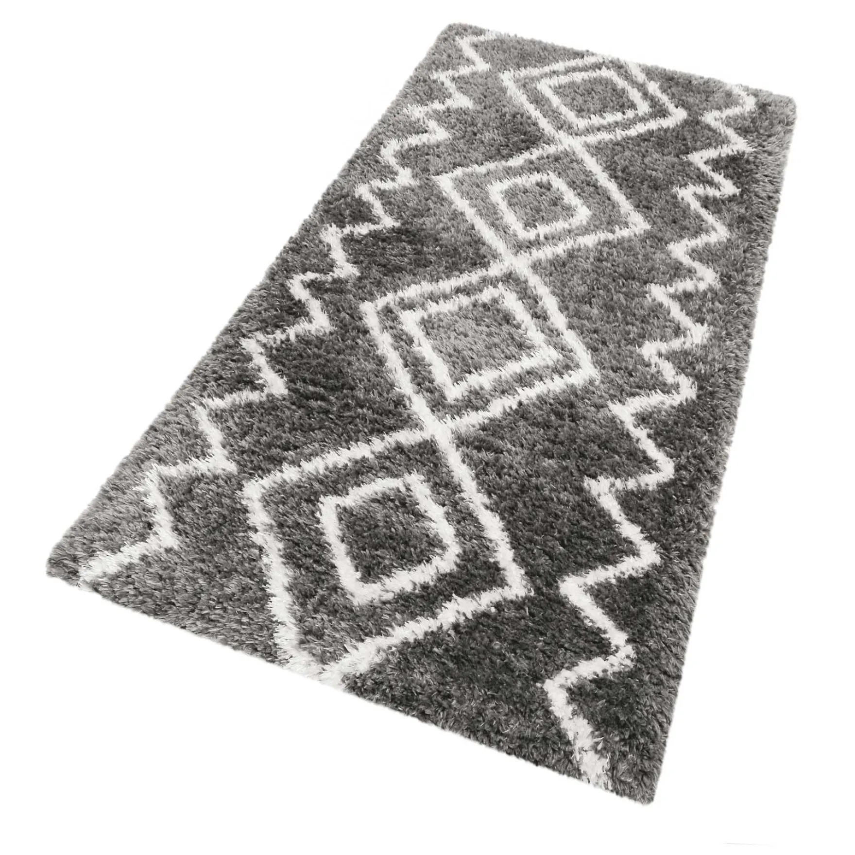 Teppich Grau Hochflor "Boho&Scandic Yagour" WECONhome