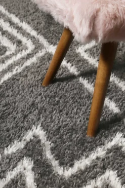 Teppich Grau Hochflor