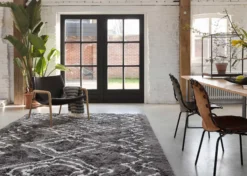 Teppich Grau Hochflor