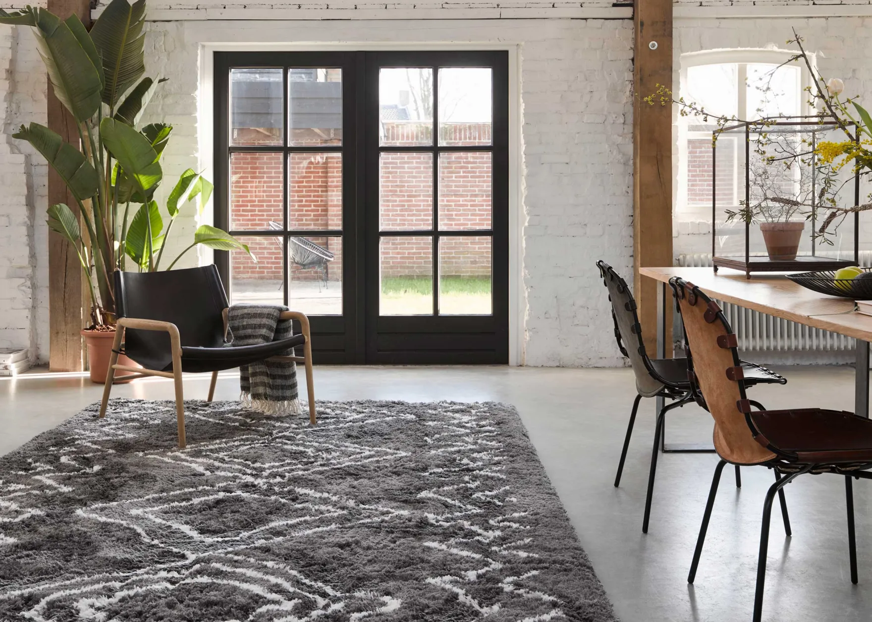 Teppich Grau Hochflor "Boho&Scandic Yagour" WECONhome
